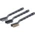 Jeu de Brosses 3 Pièces 175 mm - Poils Métalliques, Manche Ergonomique - Nettoyage Efficace et Durable - BGS