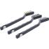 Jeu de Brosses 3 Pièces 175 mm - Poils Métalliques, Manche Ergonomique - Nettoyage Efficace et Durable - BGS