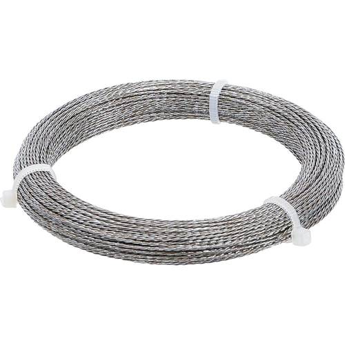 Corde à Piano Nouée 25 m - Acier, Résistante et Polyvalente - D-Work