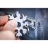 Outil Multifonctions 18-en-1 - Acier Inoxydable - Compact et Polyvalent pour Bricolage, Zones Difficiles - D-Work