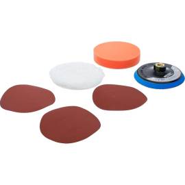 Jeu de Disques de Polissage et Ponçage Ø125 mm - - Polyvalent et Efficace - BGS