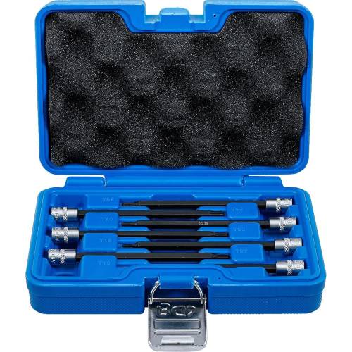 Assortiment de Douilles à Embouts 6,3 mm - Profil Torx T10-T40, Tête Sphérique - 7 pcs, Précision et Polyvalence - D-Work