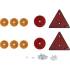 Jeu de Réflecteurs pour Remorque 12 Pièces - Dimensions 16x5.4x24.2 cm - Visibilité et Sécurité Accrues - BGS