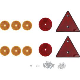 Jeu de Réflecteurs pour Remorque 12 Pièces - Dimensions 16x5.4x24.2 cm - Visibilité et Sécurité Accrues - BGS
