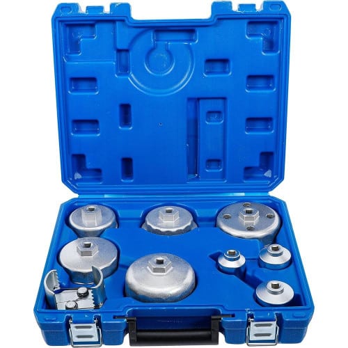 Jeu de Clés à Filtres Cloches 9 Pièces Ø27-88,8 mm - Acier Résistant - Montage et Démontage Faciles - BGS