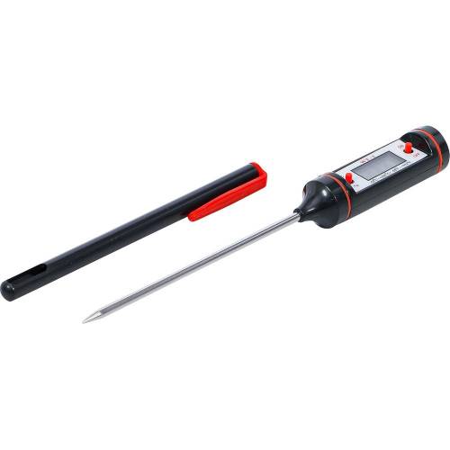 Thermomètre Numérique avec Sonde Acier Inoxydable - 22,6 x 10,8 x 2,6 cm - Précision et Durabilité - D-Work