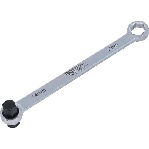 Clé de Vidange 17 mm x 14 mm - Acier Résistant - Facilité de Démontage et Entretien - BGS