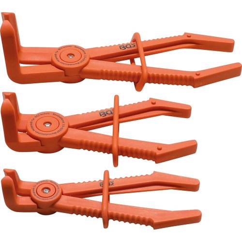 Jeu de Pinces pour Durites Flexibles Coudées 90 deg. 155-255 mm - 3 pcs - Précision et Maniabilité - D-Work