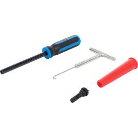 Ensemble d Outils Rétractables à Valve de Pneu 4 pièces - Précision et Praticité pour Entretien Pneumatique - BGS