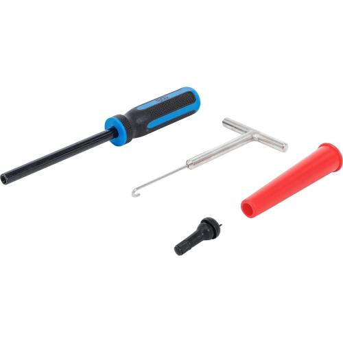 Ensemble d Outils Rétractables à Valve de Pneu 4 pièces - Précision et Praticité pour Entretien Pneumatique - BGS