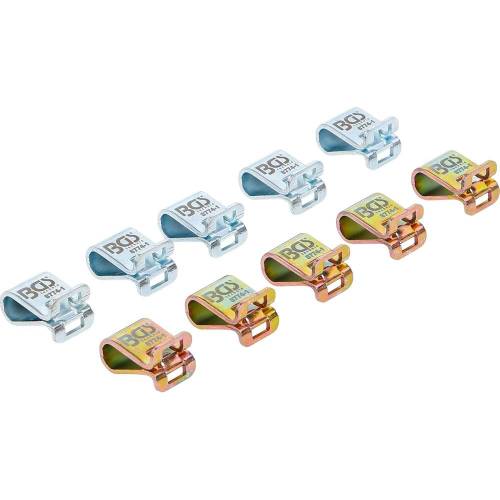 Agrafes pour Art. 8774 - Lot de 10 pcs - 7,5 x 2,2 x 9,1 mm - Fixation Précise et Fiable, Acier - D-Work
