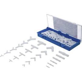 Assortiment de Connecteurs de Tuyau 100 pcs - Résistants aux Carburants - Polyvalence et Durabilité - D-Work