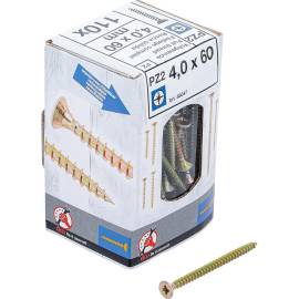 Vis Multifonctions Profil en T Torx T20 4,0 x 50 mm - Lot de 120 Pièces - Résistantes et Polyvalentes - BGS