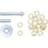 Assortiment d Installation d Œillets 15 Pièces - Dimensions 11,5x2,5x17,1 cm - Acier, Pratique et Complet - BGS