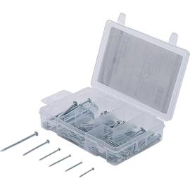 Assortiment de Clous et Pointes 200 Pièces - Acier, Usage Polyvalent - Fixation Fiable et Durable - BGS