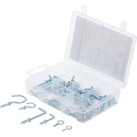Assortiment de Crochets à Visser 80 pcs - Acier, Pratique et Polyvalent - D-Work