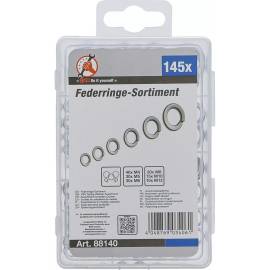 Assortiment Rondelles Grower M4-M12 - 145 Pièces - Acier, Résistantes et Antivibrations - BGS