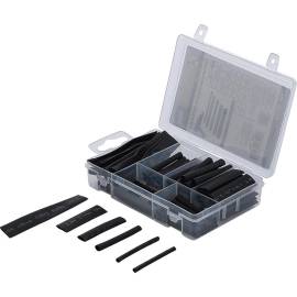 Assortiment de Gaines Thermorétractables Noir - 90 Pièces - Protection et Isolation Électrique - BGS
