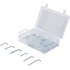 Assortiment de Crochets à Tableau Acier - 48 pcs - Résistants et Pratiques pour Accrochage Facile - D-Work