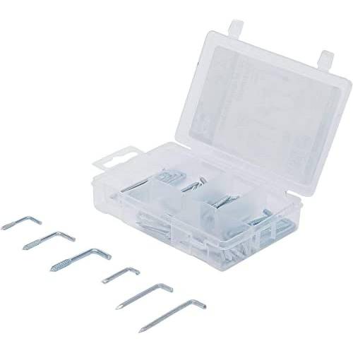 Assortiment de Crochets à Tableau Acier - 48 Pièces - Résistants et Pratiques pour Accrochage Facile - BGS