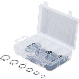 Assortiment de Circlips Extérieurs Ø8-19 mm - 78 Pièces - Acier Résistant - Fixation Sécurisée - BGS