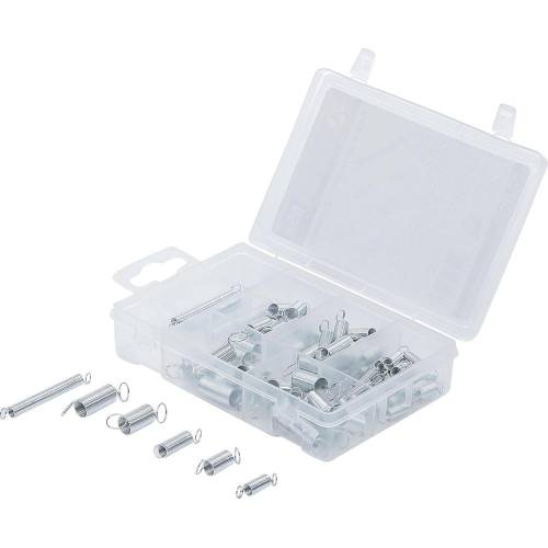 Assortiment de Ressorts de Traction 65 pièces - Acier, Dimensions Variées - Polyvalence et Fiabilité - BGS
