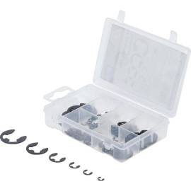 Assortiment de Circlips Profil E 3-15 mm - 94 pcs - Acier Résistant - Fixation Sécurisée - D-Work