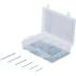 Assortiment d Aiguilles de Plinthe et Panneau 100 pcs - Acier, 8,2 x 2,6 x 13,8 cm - Fixation Précise et Polyval - D-Work