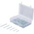Assortiment d Aiguilles de Plinthe et Panneau 100 pcs - Acier, 8,2 x 2,6 x 13,8 cm - Fixation Précise et Polyval - D-Work
