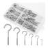 Assortiment de Crochets à Visser Ronds 142 Pièces - Acier, Pratique et Polyvalent - - BGS