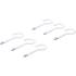 Assortiment de Crochets à Visser 6 pcs 60 mm - Blanc, Revêtement Plastique - Fixation Pratique et Durable - D-Work