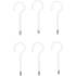 Assortiment de Crochets à Visser 6 pcs 60 mm - Blanc, Revêtement Plastique - Fixation Pratique et Durable - BGS