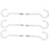 Assortiment de Crochets à Visser 6 pcs 60 mm - Blanc, Revêtement Plastique - Fixation Pratique et Durable - BGS
