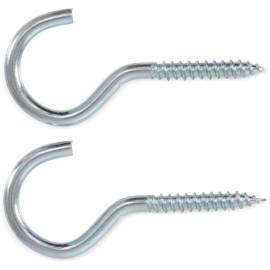 Crochets à Visser 90 mm - Lot de 2 pcs - Acier Résistant - Fixation Fiable et Pratique, Pro - D-Work