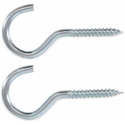 Crochets à Visser 90 mm - Lot de 2 pcs - Acier Résistant - Fixation Fiable et Pratique, Pro - D-Work