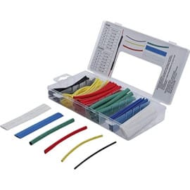 Assortiment de Gaines Thermorétractables 99 pièces - Multicolore, Dimensions 11,2x3,3x22,6 cm - Isolation et Protection Él - BGS