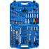 Coffret de Douilles à Profil Ondulé 218 pcs - 6,3 mm (1/4), 10 mm (3/8), 12,5 mm (1/2) - Acier Résistant et Complet - D-Work