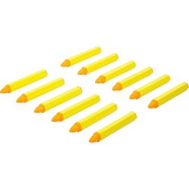 Marqueurs Gras Jaunes - Lot de 12 - Encre Intense et Durable - Plastique, 12 pcs - D-Work