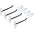 Jeu de Crochets Muraux pour Jantes 250 mm - 4 pcs - Fixation Solide et Pratique - Acier - D-Work