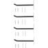 Jeu de Crochets Muraux pour Jantes 250 mm - 4 Pièces - Fixation Solide et Pratique - - BGS