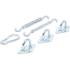 Jeu de Montage de Voiles d'Ombrage 6 pcs - Acier Inoxydable, Résistant et Facile à Installer, Pro - D-Work
