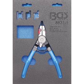 Pince à Circlips 180 mm - Points Échangeables - Pour Circlips Internes et Externes - Précision et Durabilité - BGS