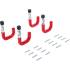 Jeu de Crochets Muraux 4 pièces - Acier, Fixation Facile et Solide - BGS