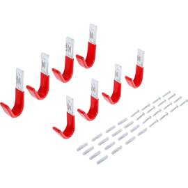 Jeu de Crochets Muraux 8 pcs - Acier, Fixation Pratique et Solide - D-Work