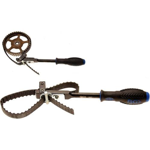 Clé à Sangle pour Courroie Crantée - 37 x 12 x 4,7 cm - Acier Résistant - Prise Ferme et Sécurisée - D-Work