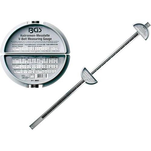 Mesureur de Courroies - 126,5 cm x 18 mm x 6 mm - Précision et Robustesse - Mesure Facile et Fiable - D-Work