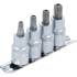 Jeu de Douilles à Embouts 12,5 mm (1/2) Profil T Torx T40-T55 - 4 pcs - Précision et Robustesse - D-Work