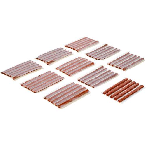 Tresses de Réparation de Pneus 50 pcs 102 mm - Résistantes et Faciles à Utiliser, Caoutchouc, Pro - D-Work
