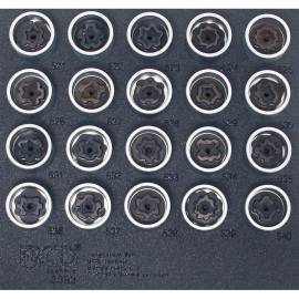 Insert de Servante d Atelier 1/6 - Jeu 20 pcs d Outils pour Écrous Antivol VAG - Précision et Sécurité - D-Work