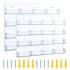 Planogrammes pour Présentoir Mural 52x98 mm - 1 Feuille 12 Pièces - Organisation et Visibilité Optimale - BGS